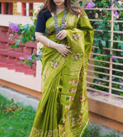 Tangail silk saree TS-5019 Jolpai putul
